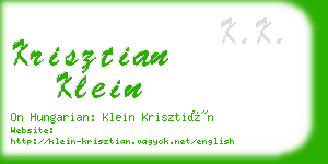 krisztian klein business card